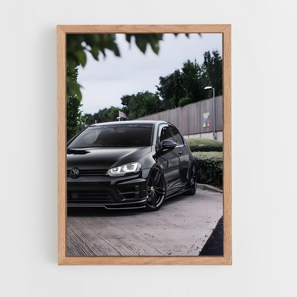 Poster Golf Noir Éblouissant – affiche Volkswagen (vue 4)